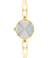 ფოტო #2 პროდუქტის Women's Gracie Quartz Gold-Tone Stainless Steel Bangle Watch 23mm