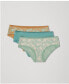 Фото #3 товара Women's Organic Cotton Lace Cheeky Hipster 3-Pack