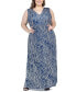 Фото #3 товара Plus Size V Neck Sleeveless Maxi Dress