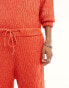 Native Youth chunky knitted trousers co-ord in red