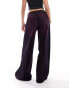 Monki Giga ultra loose fit low rise jeans in tinted washed purple overdye