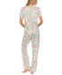 ფოტო #2 პროდუქტის Women's 2-Pc. Jody Floral Pajamas Set