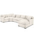 Фото #6 товара Radley 4-Pc. Fabric Chaise Sectional Sofa with Wedge Piece, Created for Macy's