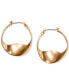 Gold-Tone Modern Twist Hoop Earrings