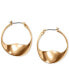 ფოტო #1 პროდუქტის Gold-Tone Modern Twist Hoop Earrings