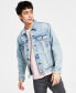 Фото #1 товара Men's Regular Fit Non-Stretch Denim Trucker Jacket