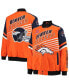 ფოტო #2 პროდუქტის Men's Orange, Navy Denver Broncos Extreme Strike Cotton Twill Full-Snap Jacket
