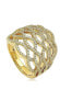 ფოტო #1 პროდუქტის Suzy Levian Sterling Silver Cubic Zirconia Pave-set 5-row Infinity Ring