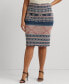 ფოტო #1 პროდუქტის Plus Size Printed Pencil Skirt
