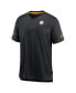 Фото #3 товара Men's Black Pittsburgh Steelers 2022 Sideline Coach Chevron Lock Up Performance V-Neck T-shirt