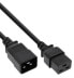 Фото #2 товара InLine power cable C19 / C20 3-pin IEC male / female black 10m