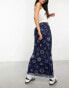 Daisy Street maxi mesh skirt in blue mix print DE 36 - фото #6