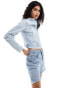 Фото #1 товара Tommy Jeans denim biker jacket in light wash