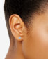 ფოტო #2 პროდუქტის Diamond Halo Oval Cluster Halo Stud Earrings (1/3 ct. t.w.) in 14k White Gold