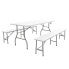 Фото #1 товара Набор садовой мебели Outsunny Комплект стола и скамеек Gartentisch & Sitz Set 84G-285V00WT