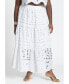 Фото #3 товара Plus Size Eyelet Tiered Maxi Skirt