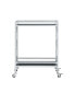 Фото #2 товара Jared Serving Bar Cart with Glass Shelves and Metal Frame