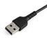 Фото #7 товара StarTech.com 12" (30cm) Durable Black USB-A to Lightning Cable - Heavy Duty Rugged Aramid Fiber USB Type A to Lightning Charger/Sync Power Cord - Apple MFi Certified iPad/iPhone 12 - Black - USB A - Lightning - 0.3 m - Male - Male