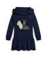 ფოტო #1 პროდუქტის Toddler And Little Girls Dog Print Fleece Hoodie Dress