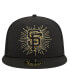 Men's Black San Francisco Giants Metallic Logo 9FIFTY Snapback Hat