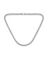 ფოტო #1 პროდუქტის Classic Traditional Bridal Cubic Zirconia AAA CZ Square Princess Cut Channel Set Tennis Necklace Collar For Women Wedding Prom Silver Plated