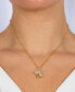 Фото #3 товара Macy's women's Clear Crystal Mushrooms Pendant Necklace