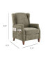 Wingback Fabric Push Back Recliner with Rivet Detailing