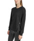 Фото #1 товара Women's Side-Zip Crewneck Pullover Top