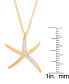 ფოტო #2 პროდუქტის Diamond Accent Starfish Pendant 18" Necklace in Gold Plate