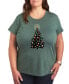 ფოტო #1 პროდუქტის Air Waves Trendy Plus Size Christmas Tree Graphic T-shirt