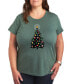 Фото #1 товара Air Waves Trendy Plus Size Christmas Tree Graphic T-shirt