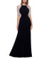 ფოტო #1 პროდუქტის Petite Beaded-Sleeve Gown