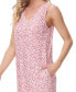 ფოტო #3 პროდუქტის Women's Printed V-neck Sleepshirt Nightgown