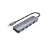 Фото #2 товара USB-хаб Unitek International P5+ - USB 3.2 Gen 1 (3.1 Gen 1) Type-A - 5000 Mbit/s - Grey - Aluminium - 10 W - 0.205 m