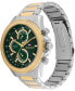 ფოტო #2 პროდუქტის Men's Multifunction Two-Tone Stainless Steel Watch 46mm