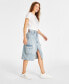 Women's Cotton High-Rise Cargo Midi Skirt