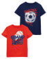 Фото #1 товара Kid 2-Pack Soccer & Baseball Graphic Tees S