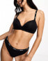 BOSS Bodywear high waist thong with logo waistband in black