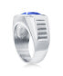 ფოტო #2 პროდუქტის Stainless Steel Genuine Spinel Square CZ Ring