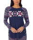 Women's Brushed Sweater-Knit Long-Sleeve Pajama Set