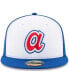 Фото #4 товара Men's White, Royal Atlanta Braves Cooperstown Collection 59FIFTY Fitted Hat