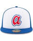 ფოტო #4 პროდუქტის Men's White, Royal Atlanta Braves Cooperstown Collection 59FIFTY Fitted Hat