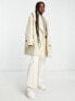 Фото #3 товара ASOS DESIGN smart double breasted pea coat in off white