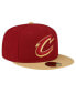 Фото #4 товара Men's Wine, Gold Cleveland Cavaliers 2-Tone 59FIFTY Fitted Hat