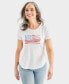 Фото #1 товара Women's Flag Graphic Crewneck T-Shirt, Created for Macy's