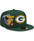 Men's Green Green Bay Packers City Cluster 59FIFTY Fitted Hat