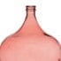 Decorative container 36,5 x 36,5 x 56 cm Pink recycled glass