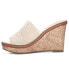 Фото #3 товара CL by Laundry Beginning Macarame Wedge Womens Beige Casual Sandals BEGINNING-40