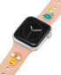 Фото #2 товара Women's Blush Pink Smooth Silicone Band with Band Candy Happy Charms Designed for 38/40/41mm Apple Watch