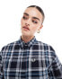 Фото #2 товара Fred Perry tartan sheer shirt in navy